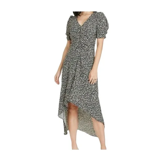a new day green floral dress Green Floral Flowy Dress main image 1